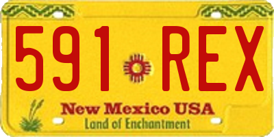 NM license plate 591REX