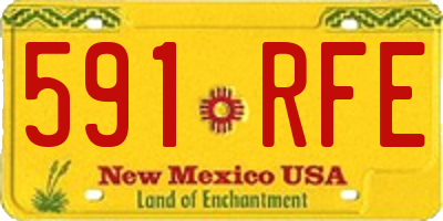 NM license plate 591RFE