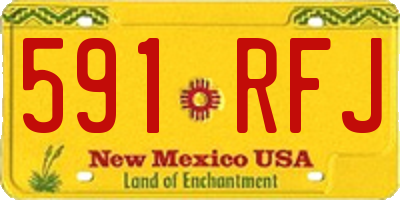 NM license plate 591RFJ