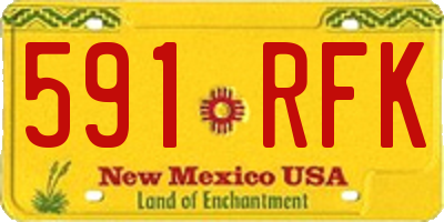 NM license plate 591RFK