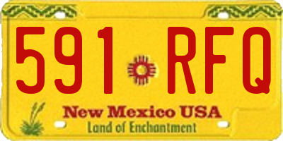 NM license plate 591RFQ
