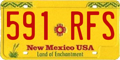 NM license plate 591RFS