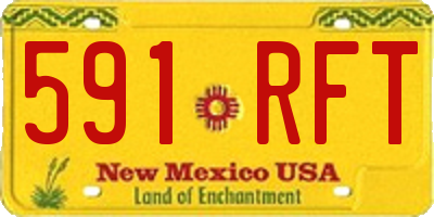 NM license plate 591RFT