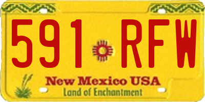 NM license plate 591RFW