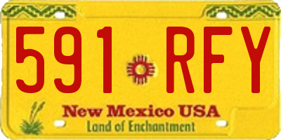 NM license plate 591RFY