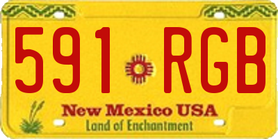 NM license plate 591RGB