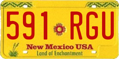 NM license plate 591RGU