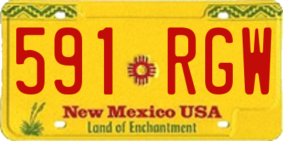 NM license plate 591RGW