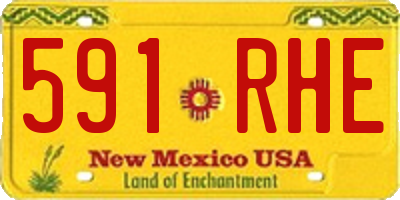 NM license plate 591RHE