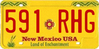 NM license plate 591RHG