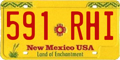 NM license plate 591RHI