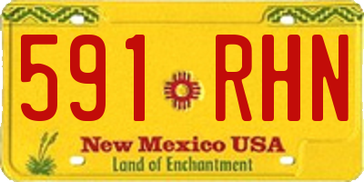 NM license plate 591RHN