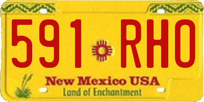 NM license plate 591RHO