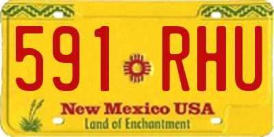 NM license plate 591RHU