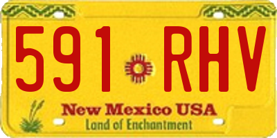 NM license plate 591RHV
