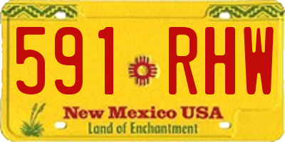 NM license plate 591RHW