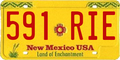 NM license plate 591RIE