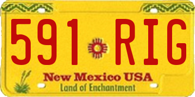 NM license plate 591RIG