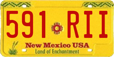 NM license plate 591RII
