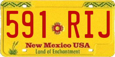 NM license plate 591RIJ