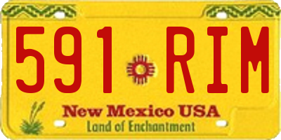 NM license plate 591RIM