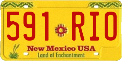 NM license plate 591RIO