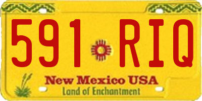 NM license plate 591RIQ