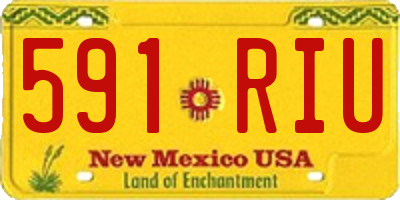 NM license plate 591RIU