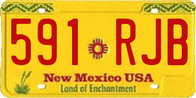 NM license plate 591RJB