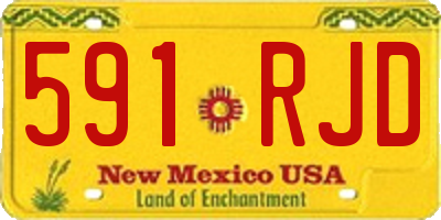 NM license plate 591RJD