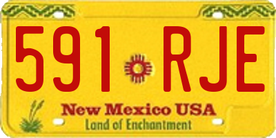 NM license plate 591RJE