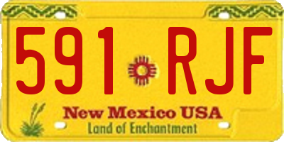 NM license plate 591RJF