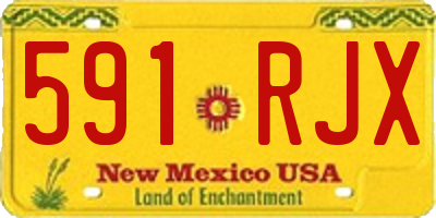 NM license plate 591RJX