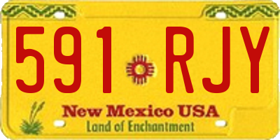 NM license plate 591RJY