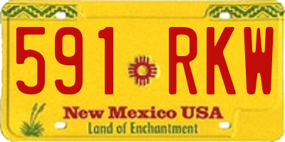 NM license plate 591RKW