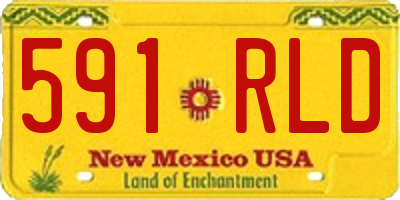 NM license plate 591RLD