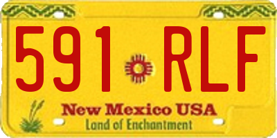 NM license plate 591RLF