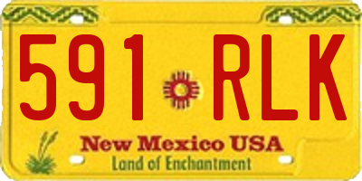 NM license plate 591RLK