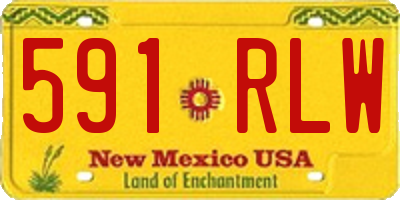 NM license plate 591RLW