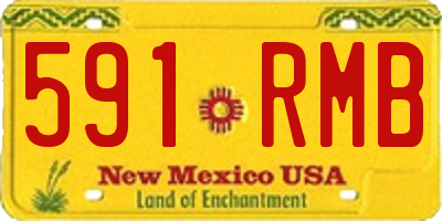 NM license plate 591RMB
