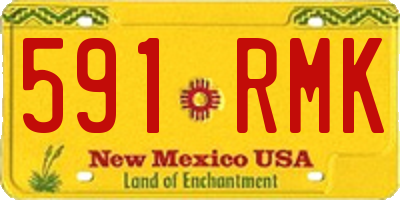 NM license plate 591RMK