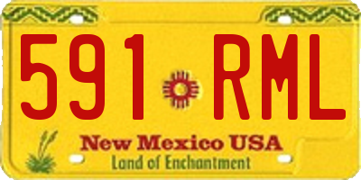 NM license plate 591RML