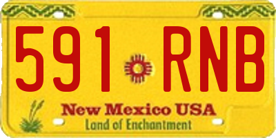 NM license plate 591RNB