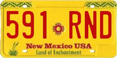 NM license plate 591RND