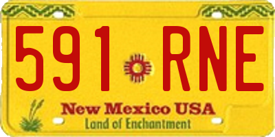 NM license plate 591RNE