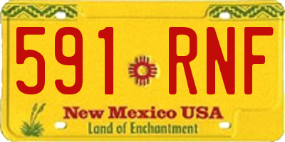 NM license plate 591RNF