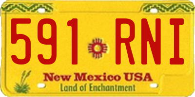 NM license plate 591RNI