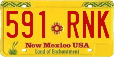 NM license plate 591RNK