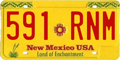 NM license plate 591RNM