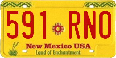 NM license plate 591RNO